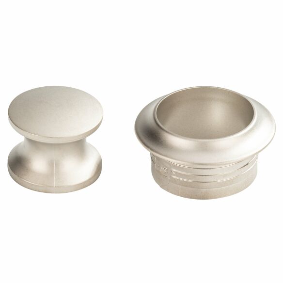 Druckknopf, chrom matt