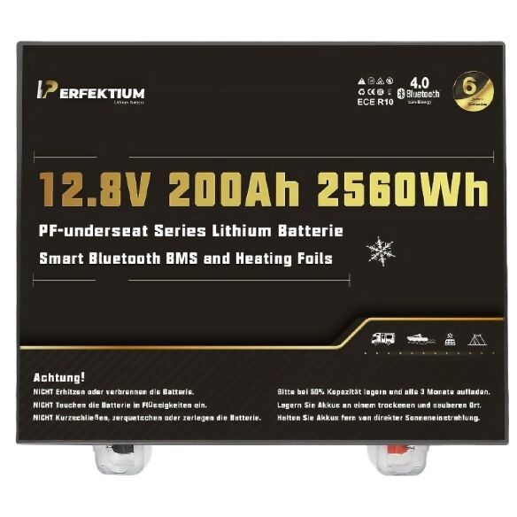 Lithium Batterie PF-Underseat-12 mit Heizung, 200 Ah