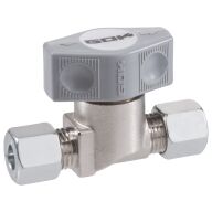 Drehgriff-SSV mit Sicherheitsabsperrventil vernickelt, bds. RVS 8 311/482