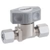 Drehgriff-SSV mit Sicherheitsabsperrventil vernickelt, bds. RVS 12