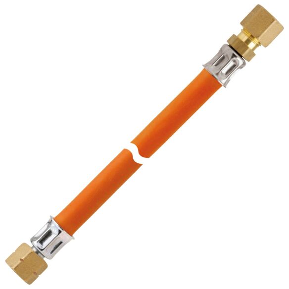 Gas-Hochdruckschlauchleitung  10 bar G 1/4 LH-ÜM x RVS 8 x 800 MS