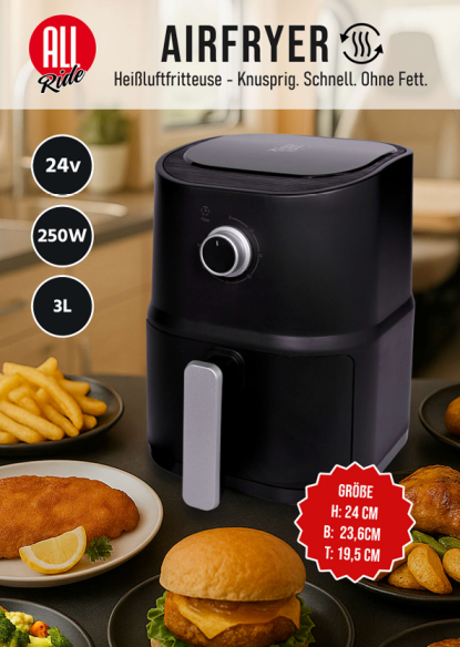 ALL Ride Heißluftfritteuse 24 Volt