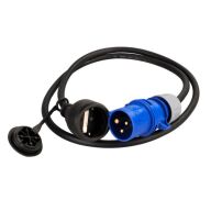 Adapterkabel CEE/Schuko, 1,5 m, lose 321/048-1