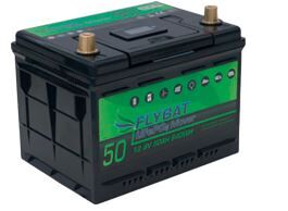 LiFePO4 Smart BMS 12.8 V 50 Ah Lithiumbatterie inkl. FlyBat Ladegerät