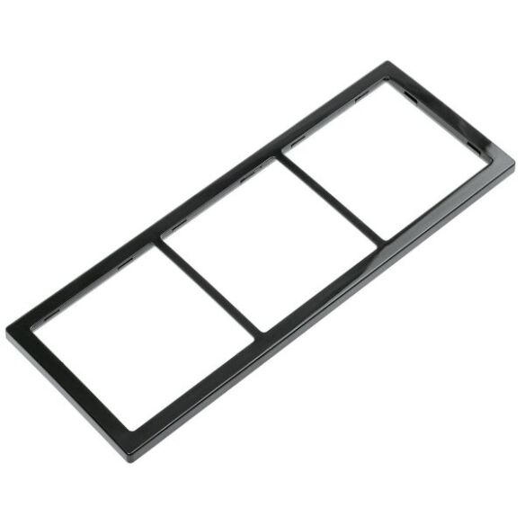 Abdeckrahmen schwarz hochglänzend, 3-fach
