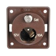 Steckdose 12 V/SAT, braun