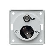 Steckdose 12 V/SAT, weiß matt, lose 