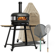 Gozney Dome (Gen 2) Multi-fuel  Pizzaofen-Bundle, Black+ Stand, Abdeckhaube, Heber, Wender GMPOBEU1625 + AM1984,1978,1762,1767