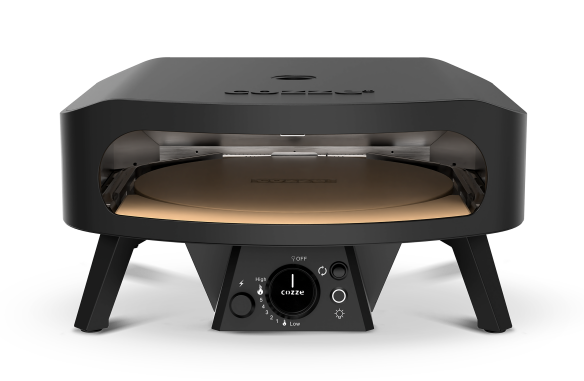 COZZE Gas Pizzaofen 17 CLASSIC Black Edition - mit rotierendem Pizzastein & Hitzeschild