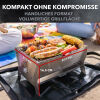 OVICUE Edelstahl Gas- & Holzkohle Steckgrill L inkl. Tasche & Gaskartusche 500gr