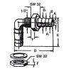 Winkel-Tankanschlussteil 10/12 mm