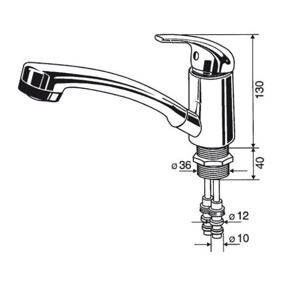 Einhebelmischer Kama mit Brause Duett