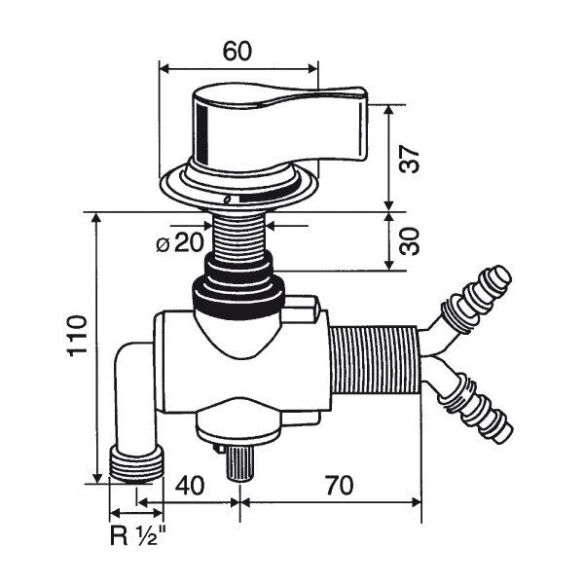 Einhebelmischer Mono-Mix UT, weiß