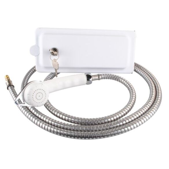 Wassersteckdose mit Schloss, reinweiß